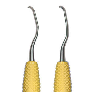 Die Graceys der Modellreihe R001 - R008 wurden speziell für den besseren Zugang zu tiefen Periodontaltaschen designed.