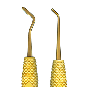 Diese Instrumentenserie verfügt über eine Spezialbeschichtung und vermeidet das Anhaften von Kompositen. Erlauben rasches und effizientes Arbeiten.