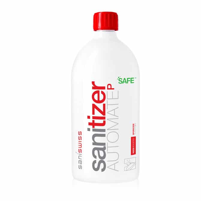 Saniswiss biosanitizer aHP P ist ein ökologisches, präventives Desinfektionsmittel. Es ist für die automatische, aerogene Desinfektion mit dem Automat aHP entwickelt worden.