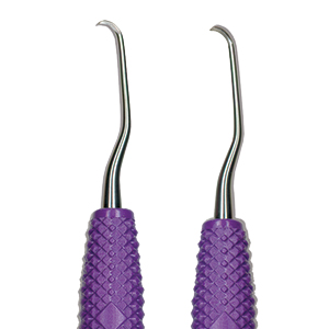 Die Graceys der Modellreihe R001 - R008 wurden speziell für den besseren Zugang zu tiefen Periodontaltaschen designed.